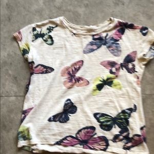 White kids butterfly t shirt gap
